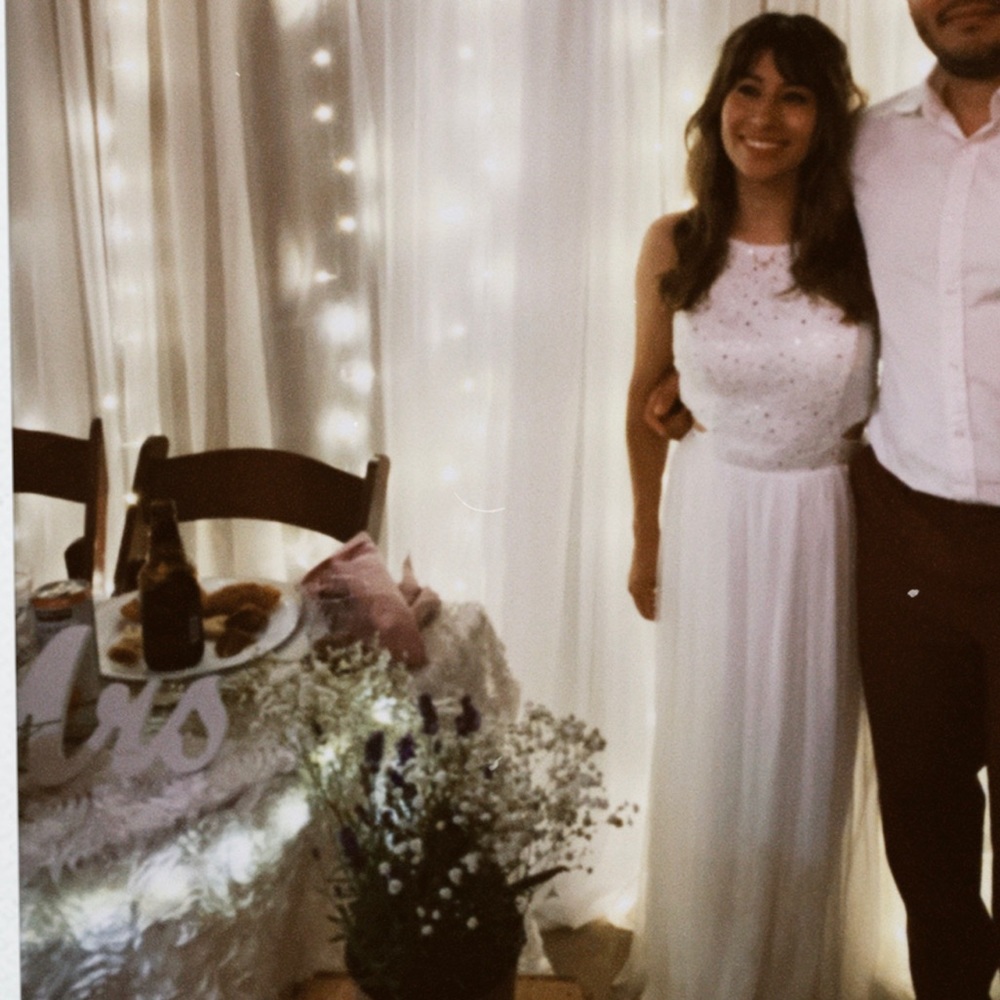 White tulle halter dress/wedding dress